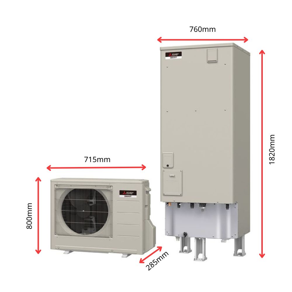 Kích thước Máy nước nóng trung tâm Mitsubishi SRT-N377